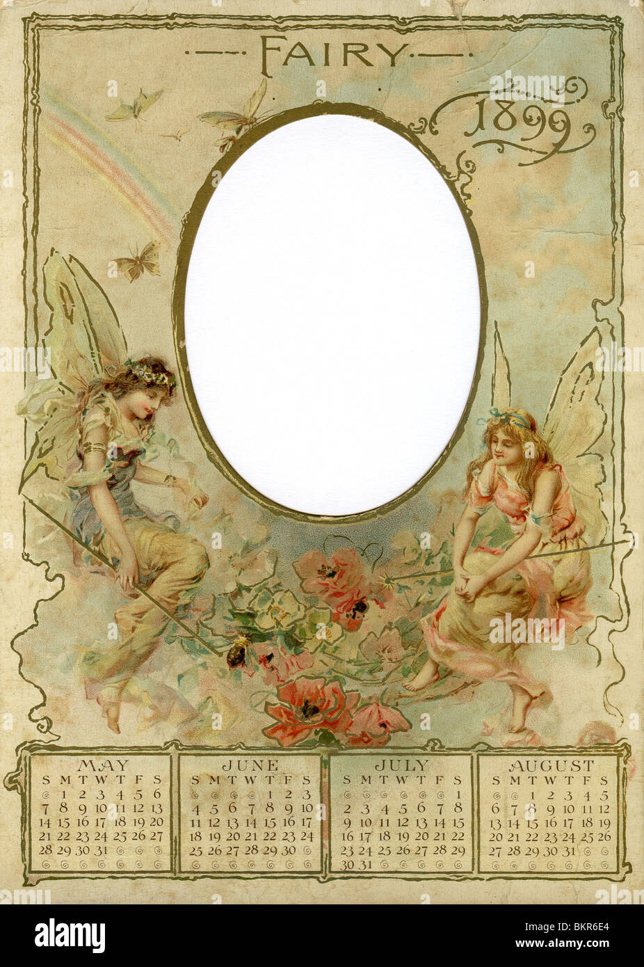 Calendrier 1899 Banque D'Images
