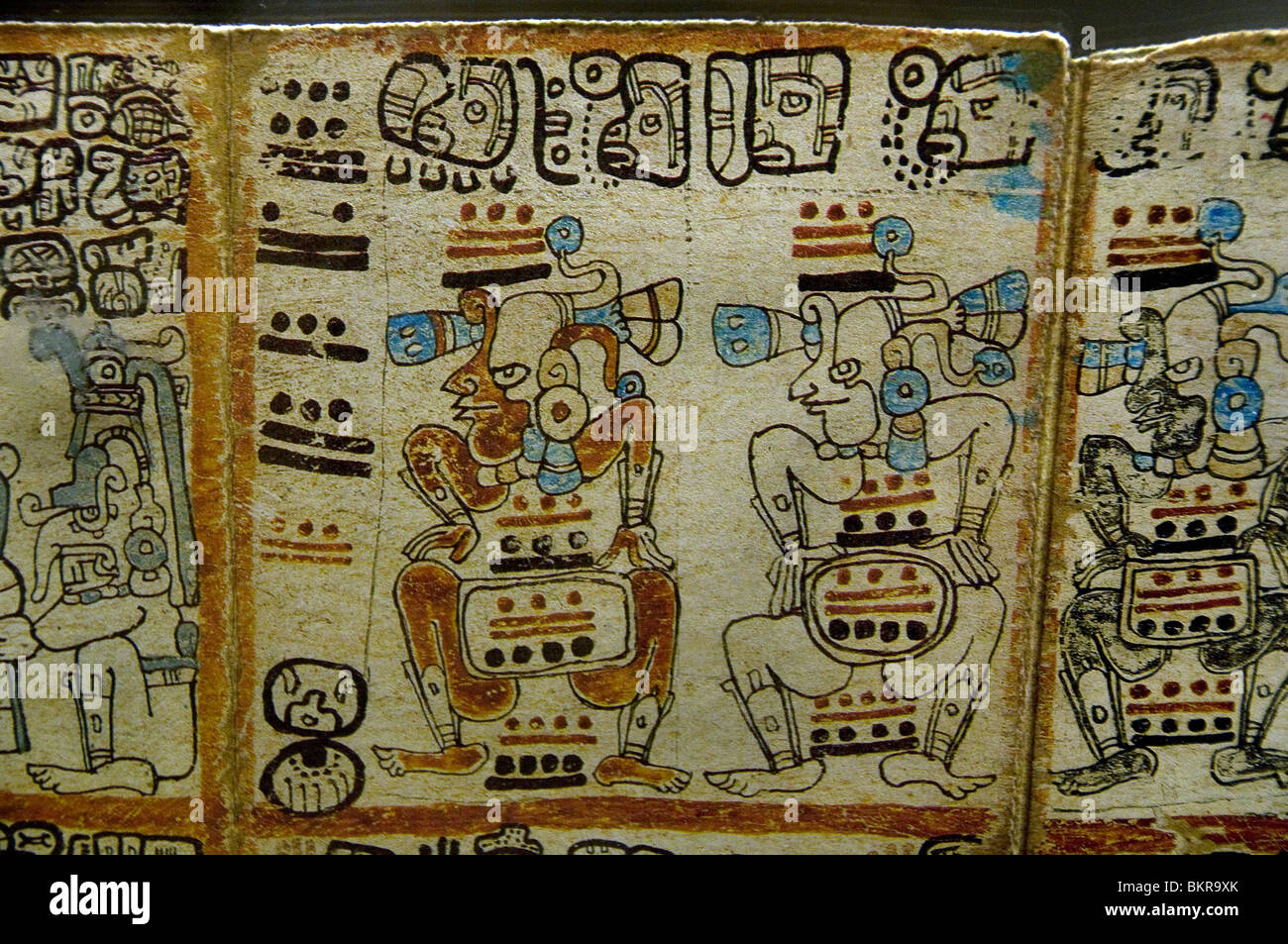 Tro Codex Cortesianus codices Mayas la civilisation Maya précolombien écrit en hiéroglyphes mayas 1250 AD 1500 Banque D'Images