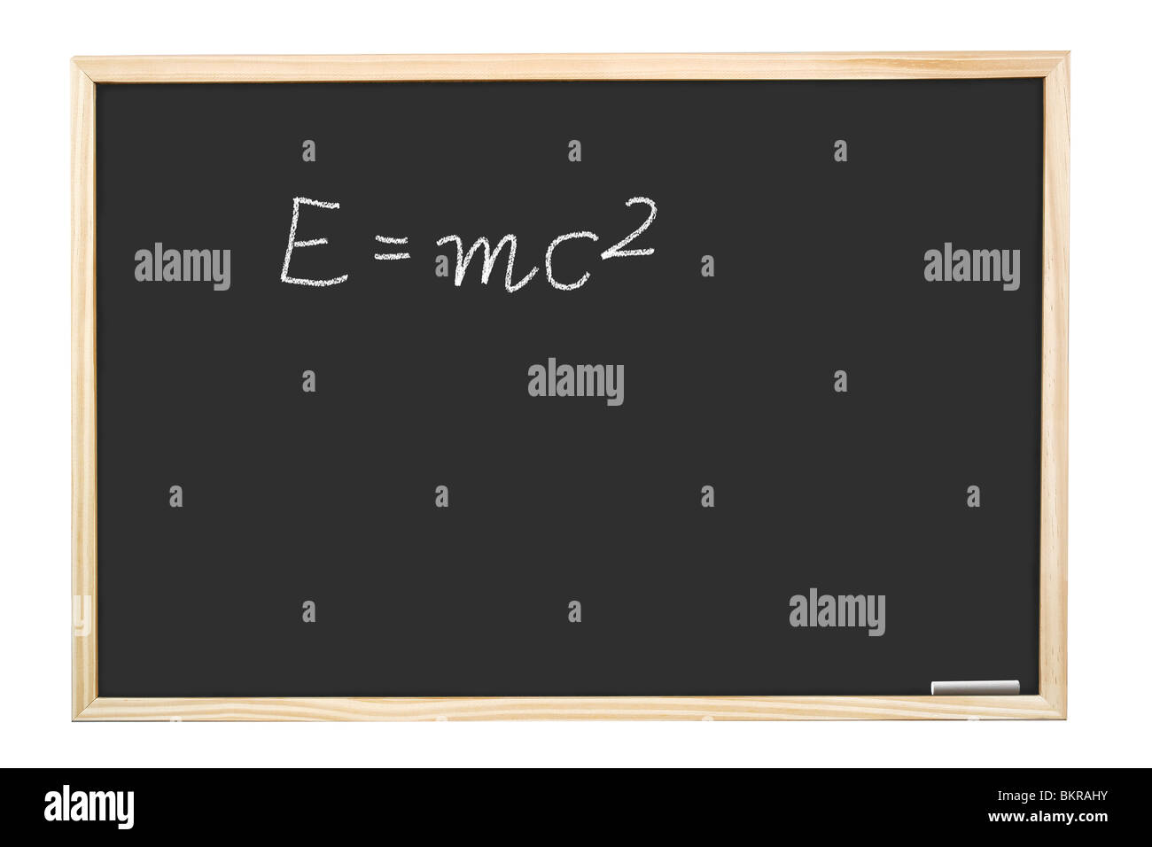 Célèbre Albert l'équation d'Einstein E =mc2 à la main sur tableau noir Banque D'Images