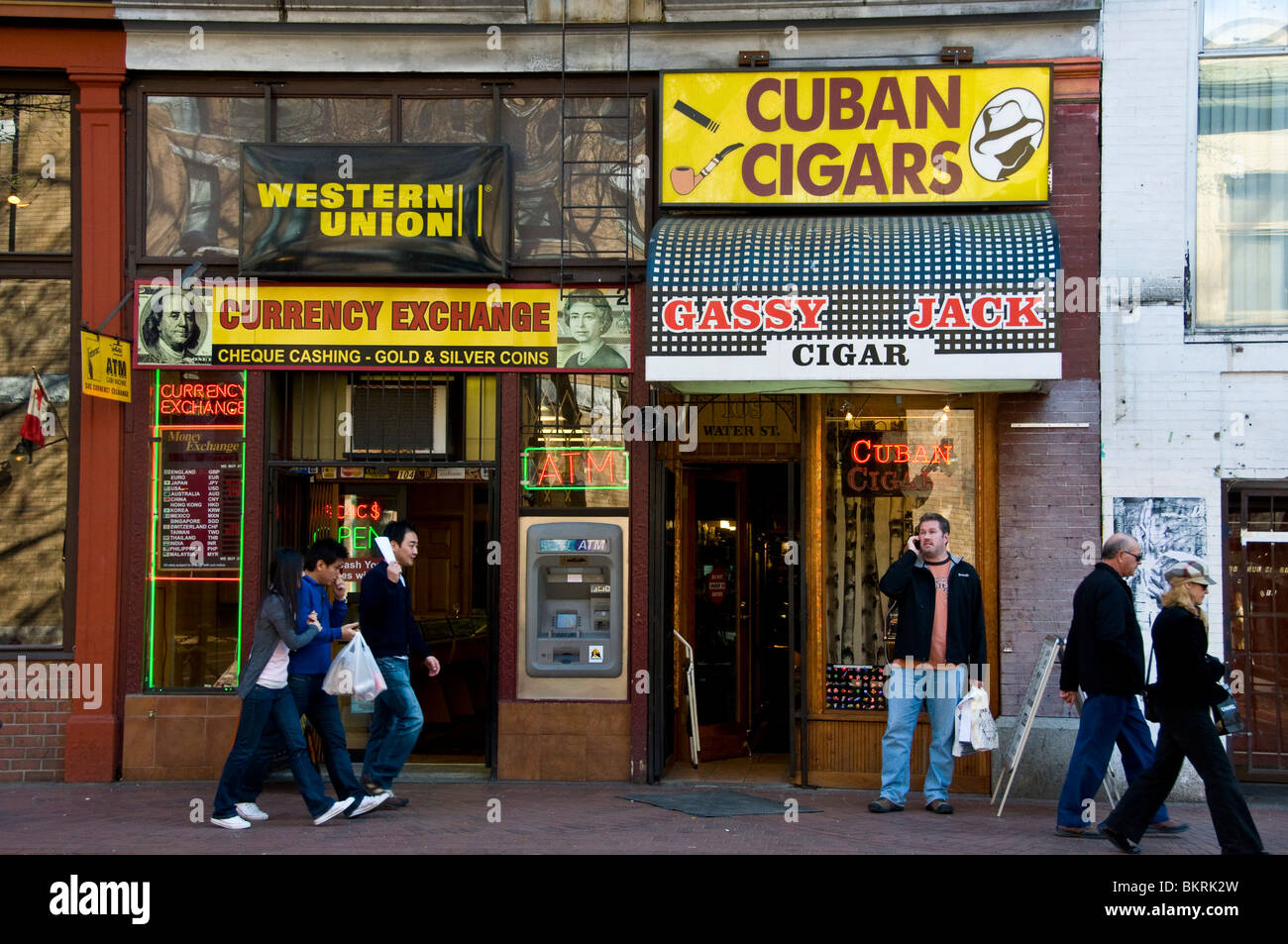 Célèbre boutique de cigares sur la rue Water, le centre-ville de Vancouver Banque D'Images