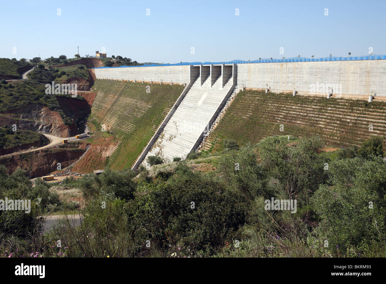 La Breña II barrage hydroélectrique près de Almodóvar del Río, province de Cordoue, Andalousie, Espagne, Europe Banque D'Images