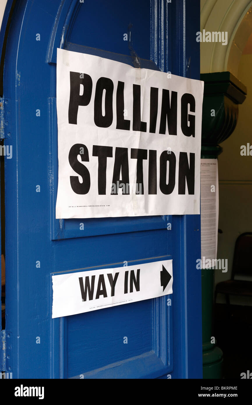 Bureau de vote de l'élection Banque D'Images