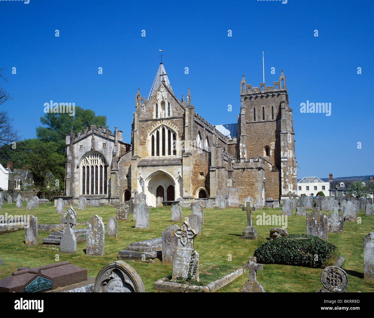 Milieu du 14e siècle l'église St Mary, l'une des plus belles églises dans le comté, dans la ville de Devonshire Budleigh Salterton Banque D'Images