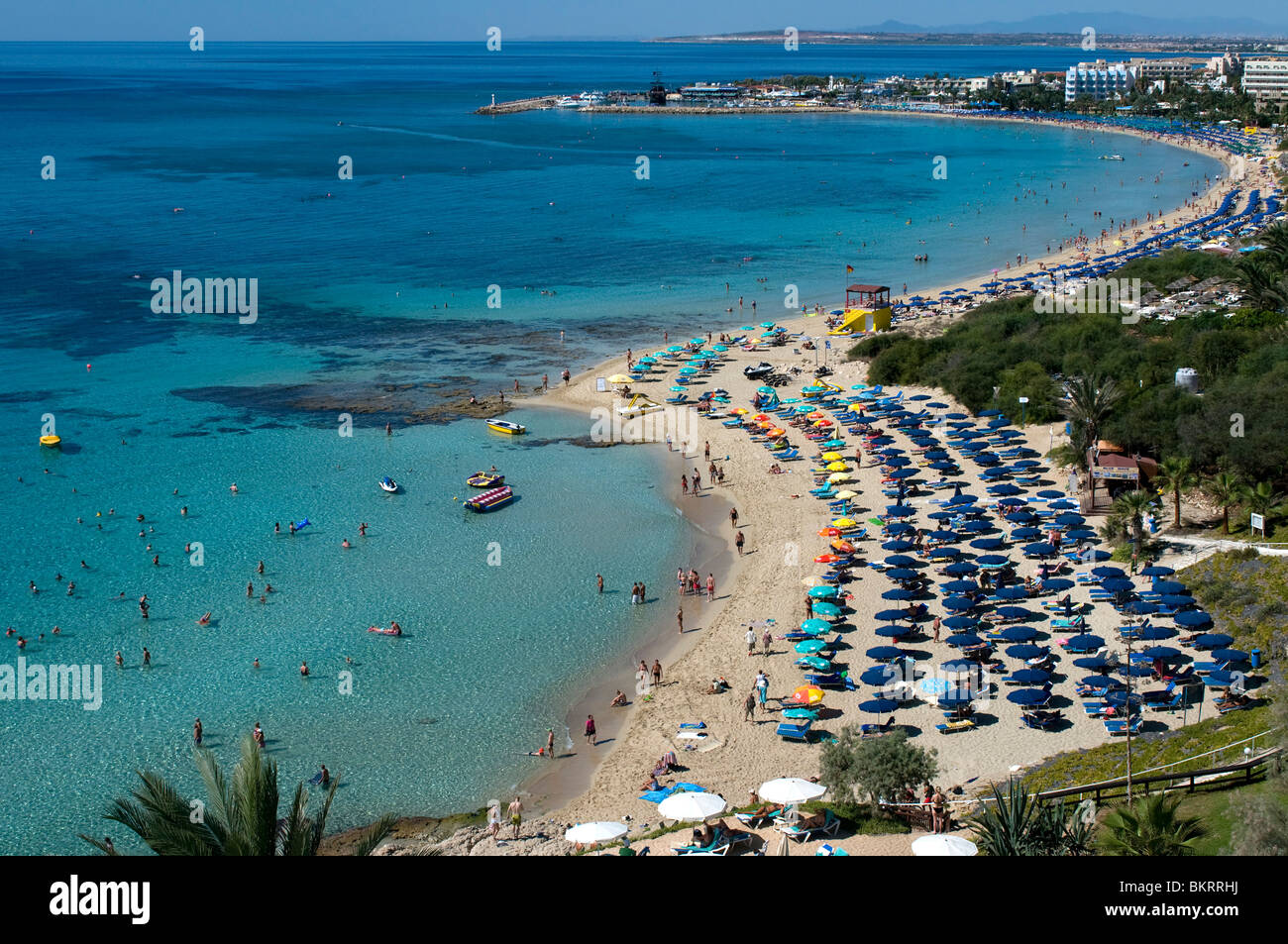 Plage d'Ayia Napa, Ayia Napa, Chypre Banque D'Images