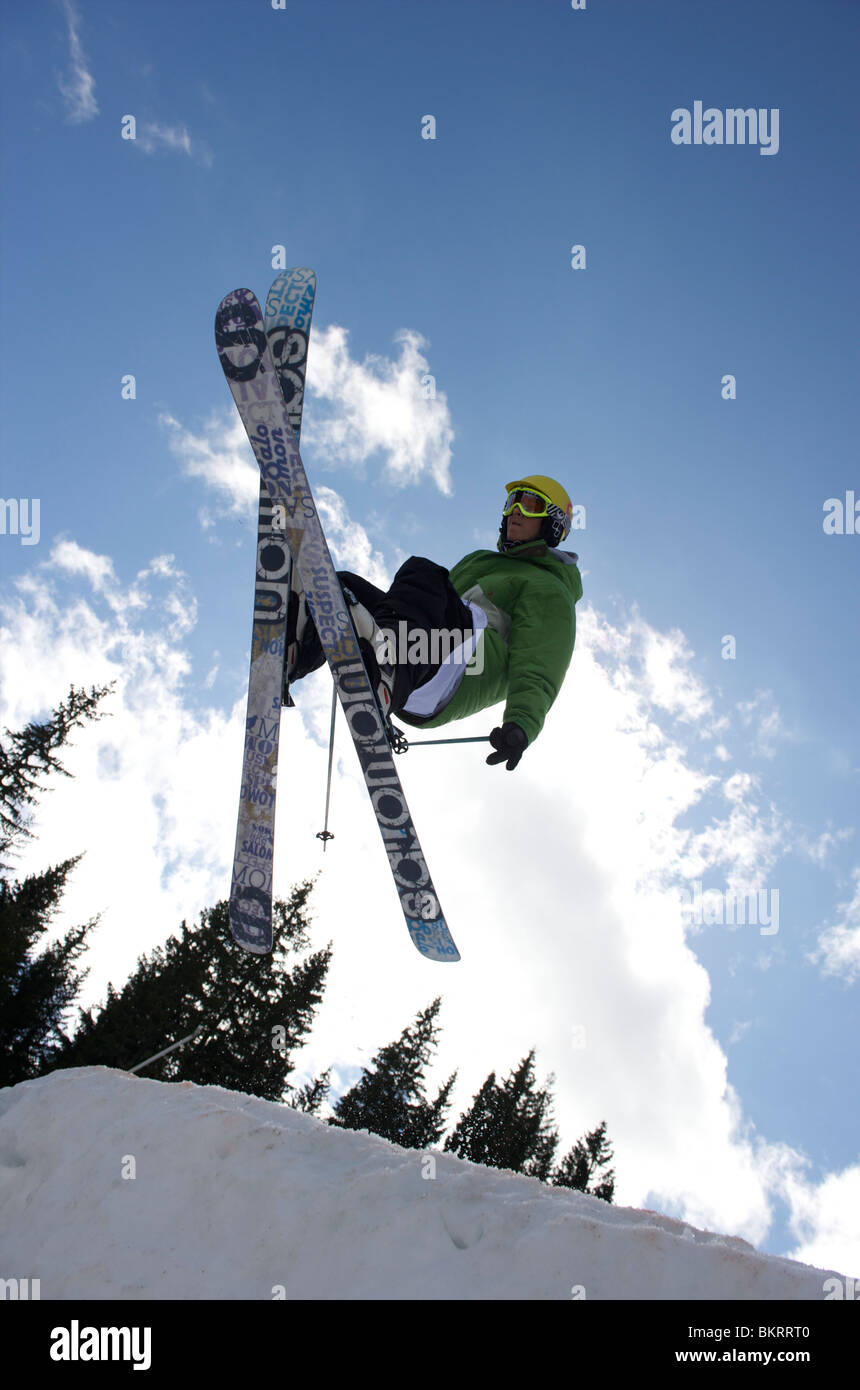 La Slovaquie, Jasna, snowpark, freestylers Banque D'Images