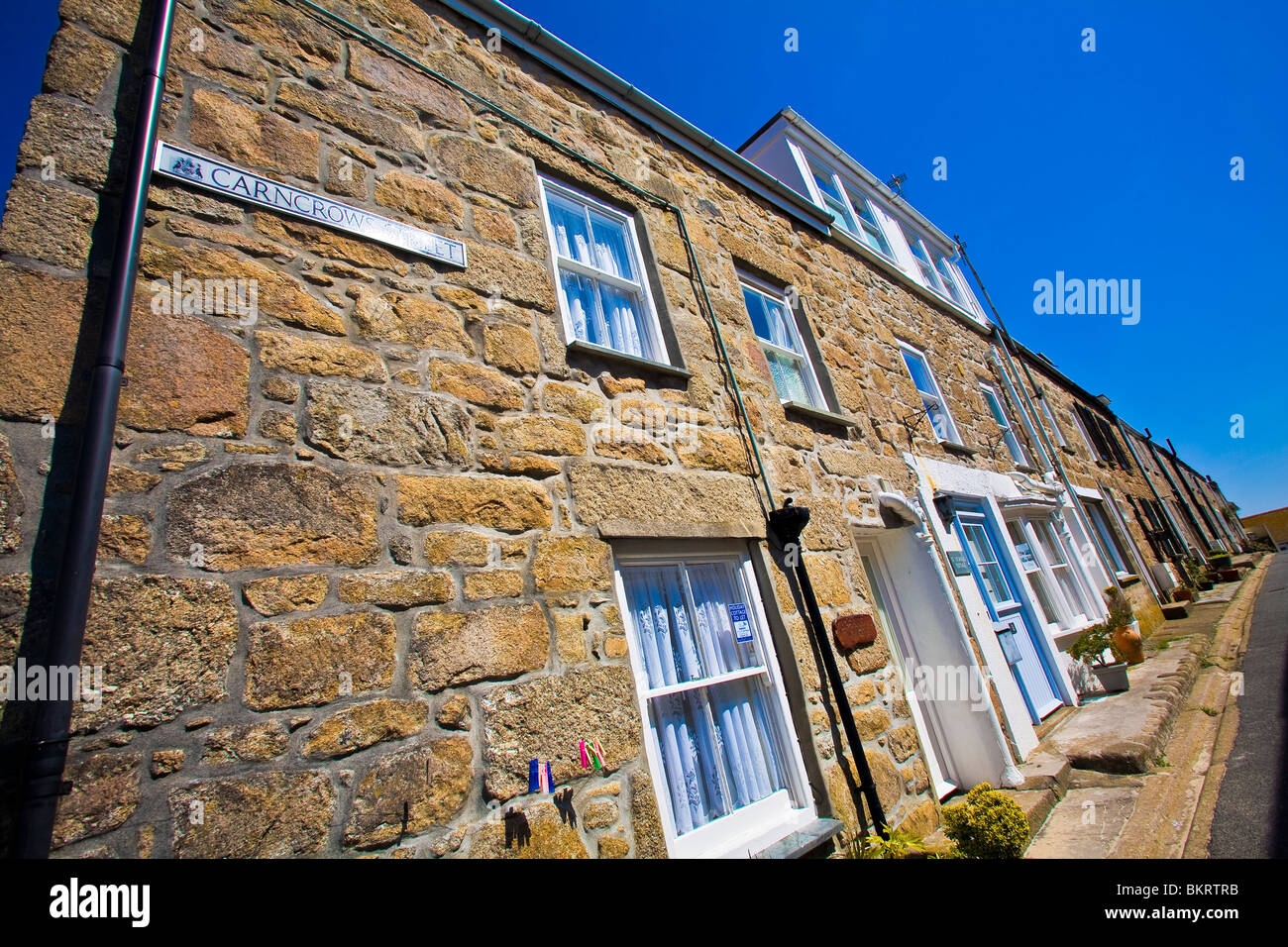 Cottages de pêcheurs et de maisons de vacances à St Ives Cornwall Banque D'Images