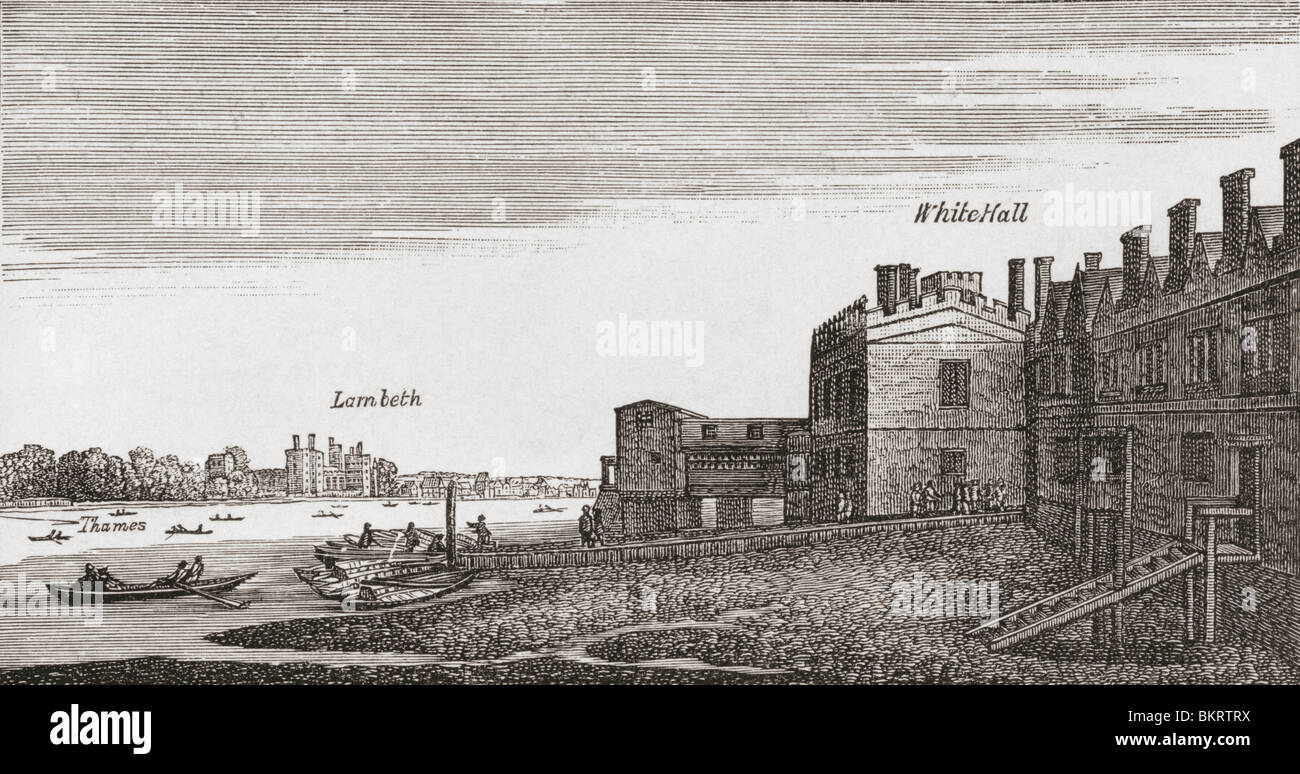 Whitehall, Londres, en Angleterre, il a été dans le 18e siècle Banque D'Images