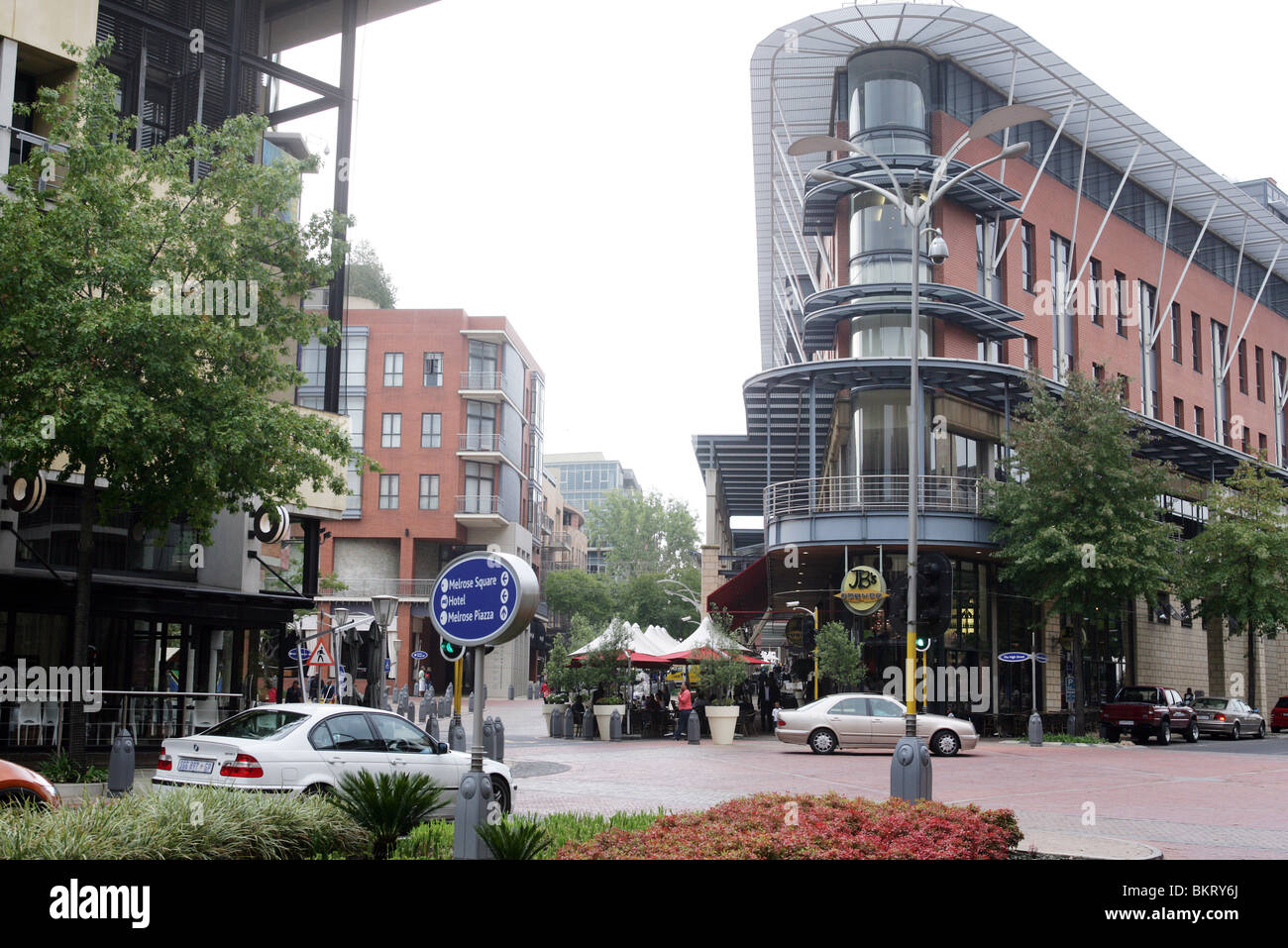 Melrose Arch, le restaurant de luxe- et de commerces à Sandton, près de Johannesburg, Afrique du Sud Banque D'Images