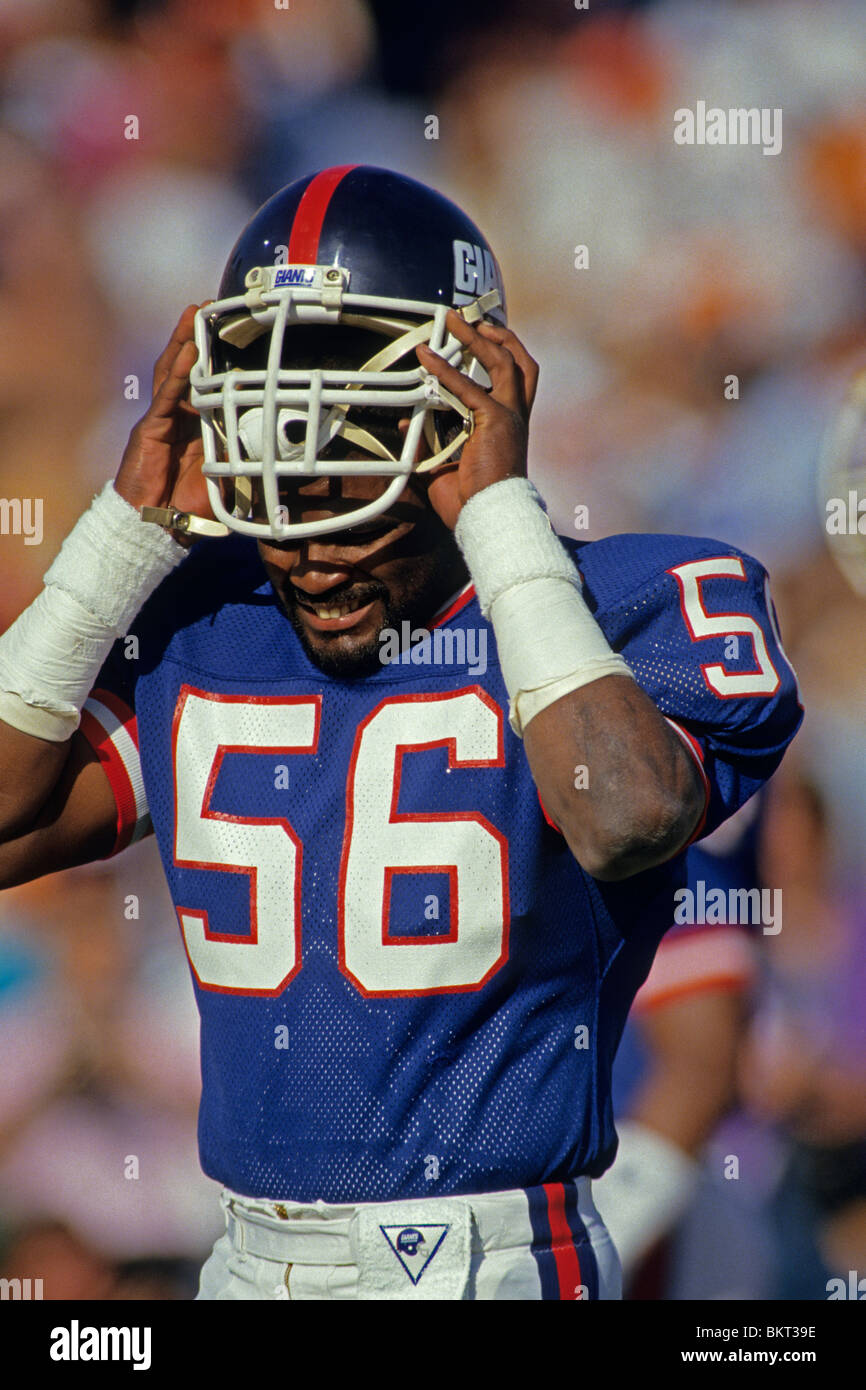 Lawrence Taylor les Giants de New York au cours du Superbowl 1987, Pasadena, CA. 25 janvier 1987 Banque D'Images