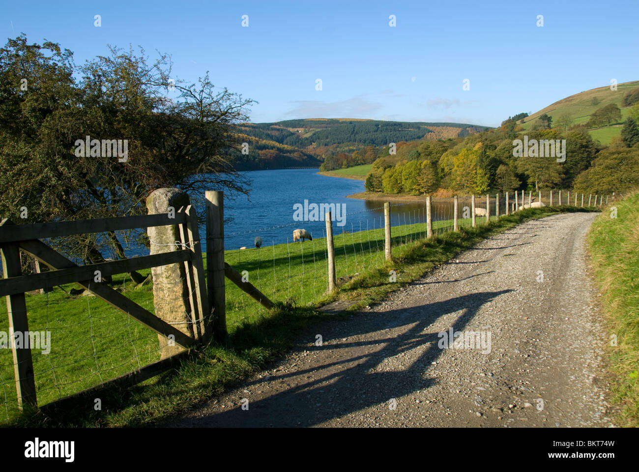 Ladybower reservoir de l'orient, Peak District, Derbyshire, Angleterre, RU Banque D'Images