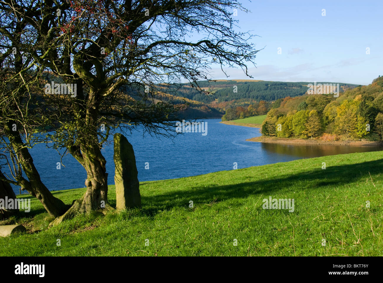 Ladybower reservoir de l'orient, Peak District, Derbyshire, Angleterre, RU Banque D'Images