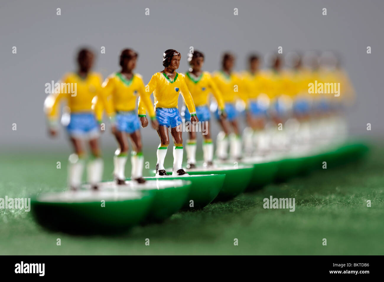 Coupe du monde Brésil subbuteo les joueurs de football Banque D'Images