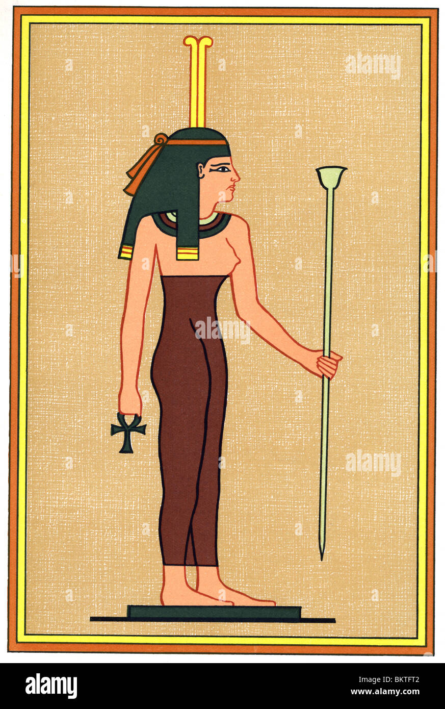 La déesse Neith était à l'origine la déesse de la chasse et adoré surtout à isc dans l'ouest de la région du delta. Banque D'Images