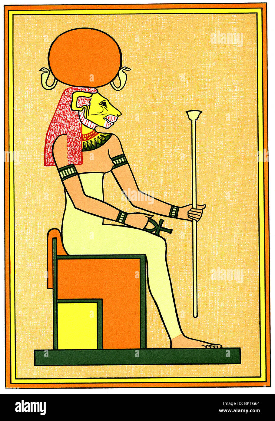 Tefnout est la déesse de l'humidité et la sœur et épouse de chou, le dieu de l'atmosphère (air). Banque D'Images