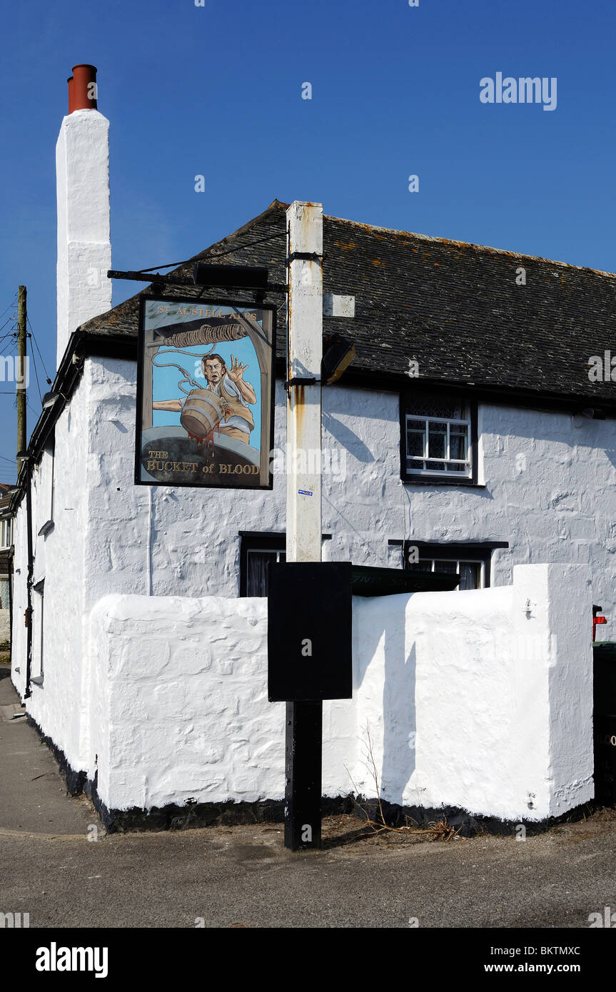 Le "seau de sang ' pub à phillack près de hayle en Cornouailles, Royaume-Uni Banque D'Images