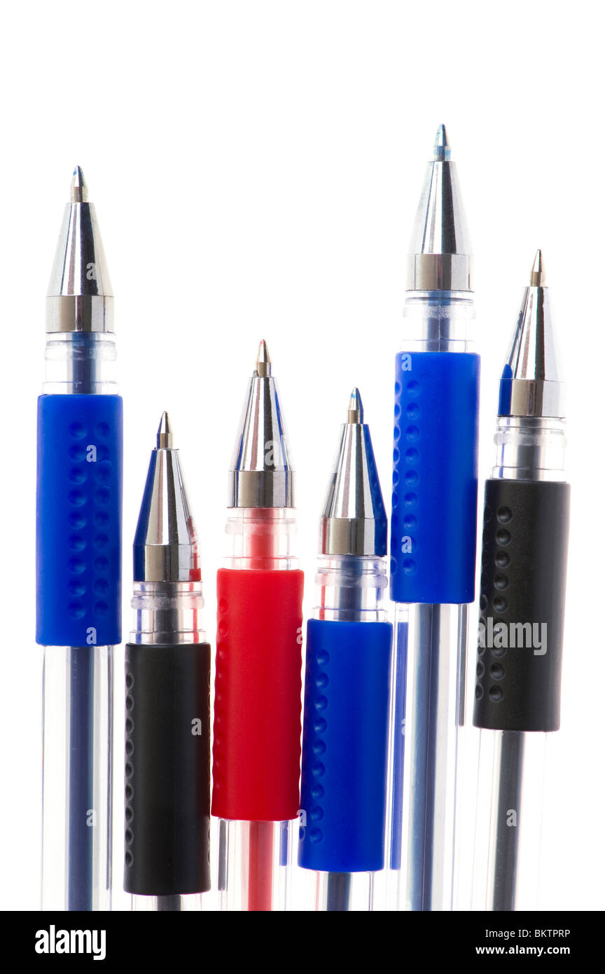 Objet sur blanc - stylo close up Banque D'Images