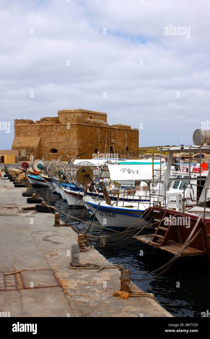 Port de Paphos DANS L'île de Chypre. L'EUROPE. Banque D'Images