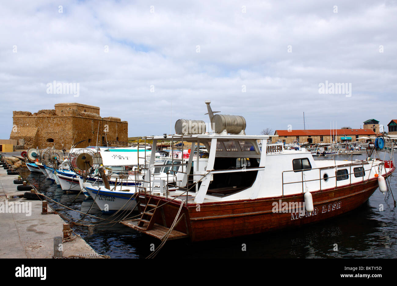 Port de Paphos DANS L'île de Chypre. L'EUROPE. Banque D'Images