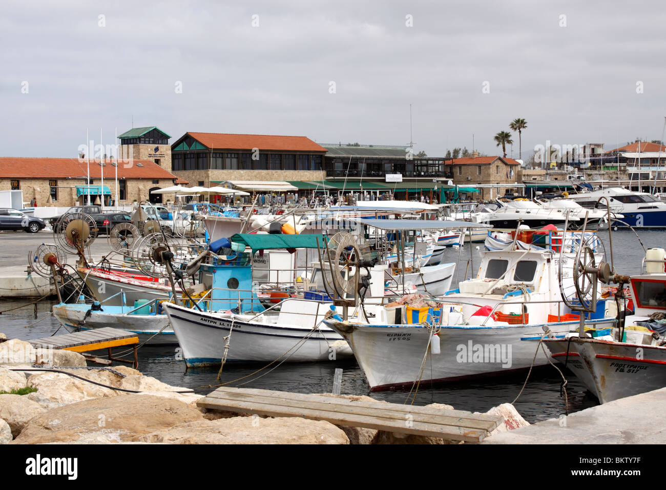 Port de Paphos DANS L'île de Chypre. L'EUROPE. Banque D'Images
