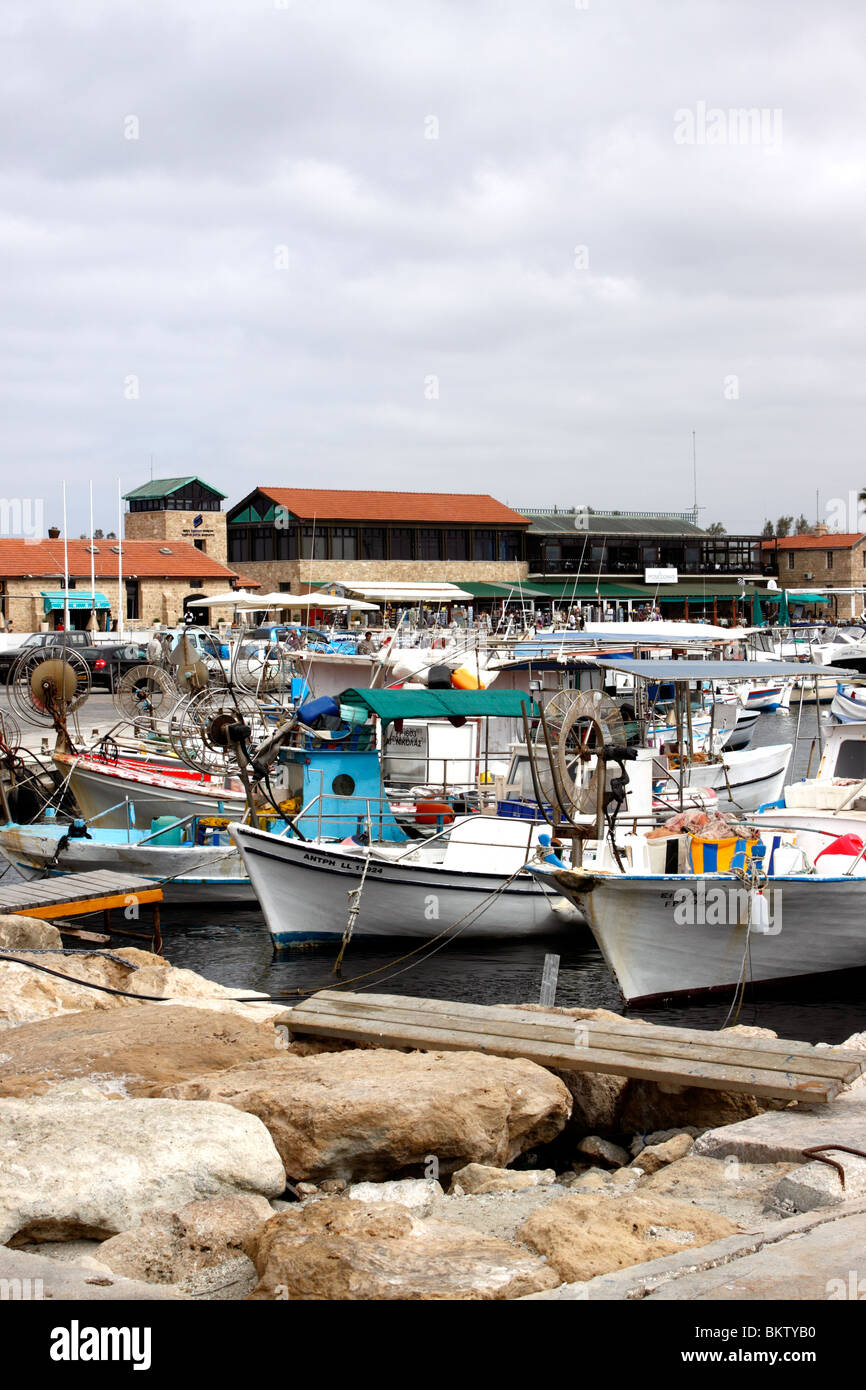 Port de Paphos DANS L'île de Chypre. L'EUROPE. Banque D'Images