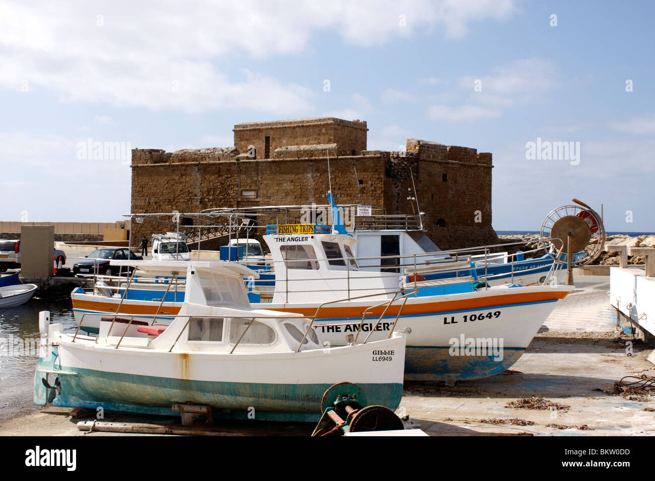 Port de Paphos DANS L'île de Chypre. L'EUROPE. Banque D'Images