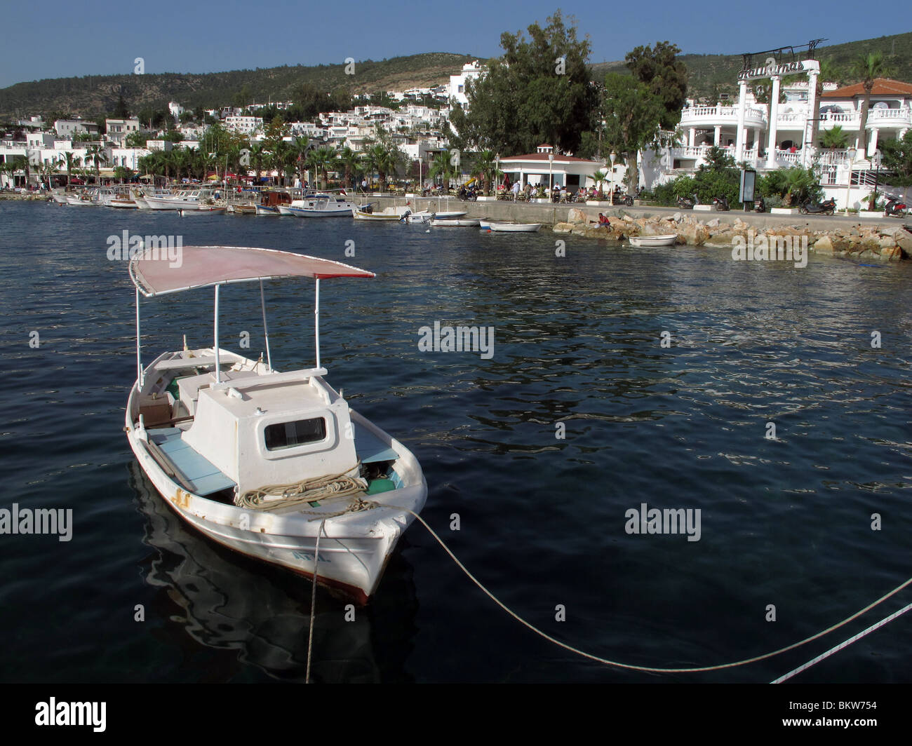 Le port de Bodrum et bateaux Banque D'Images