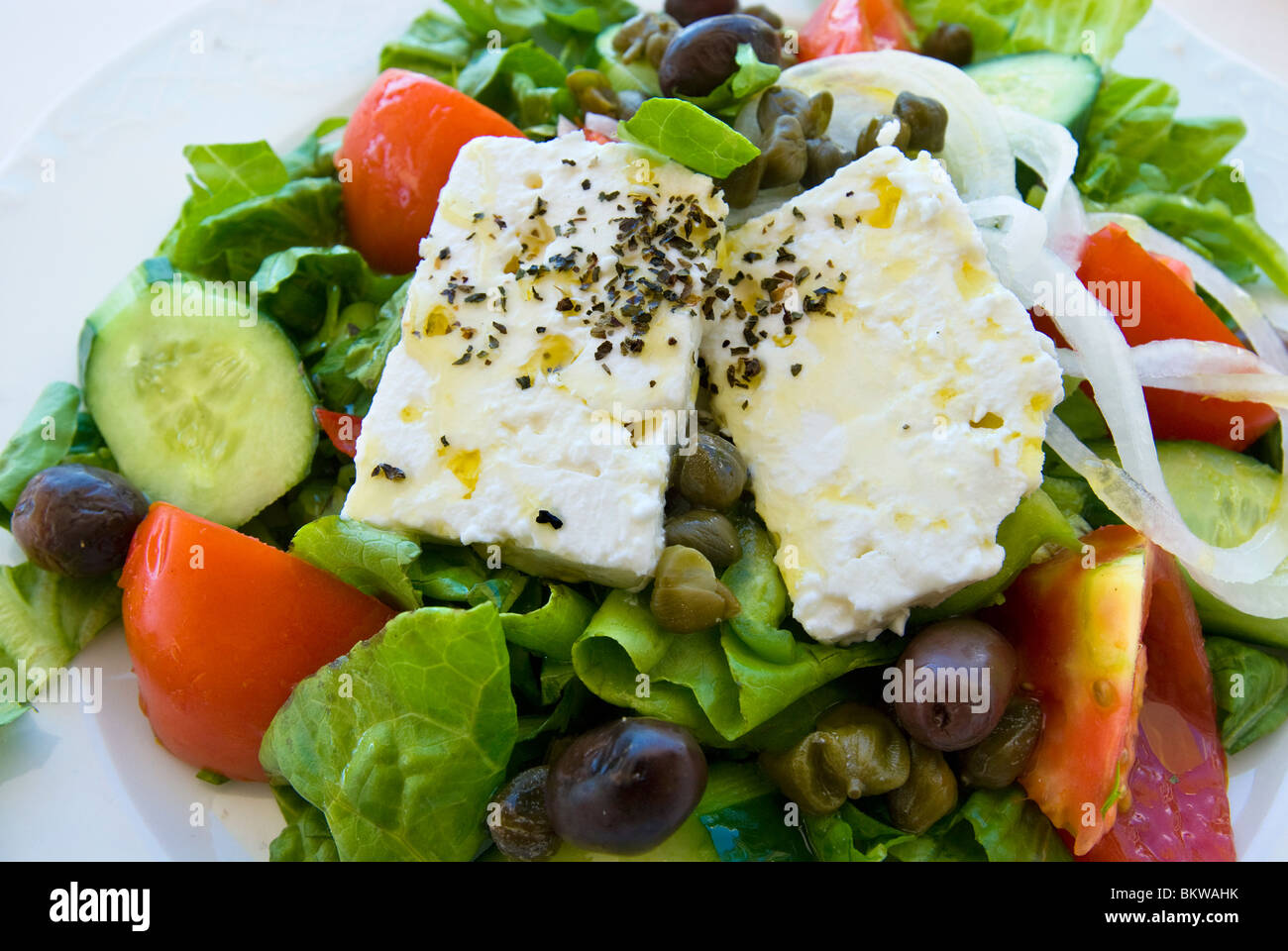Salade grecque, Chypre Banque D'Images
