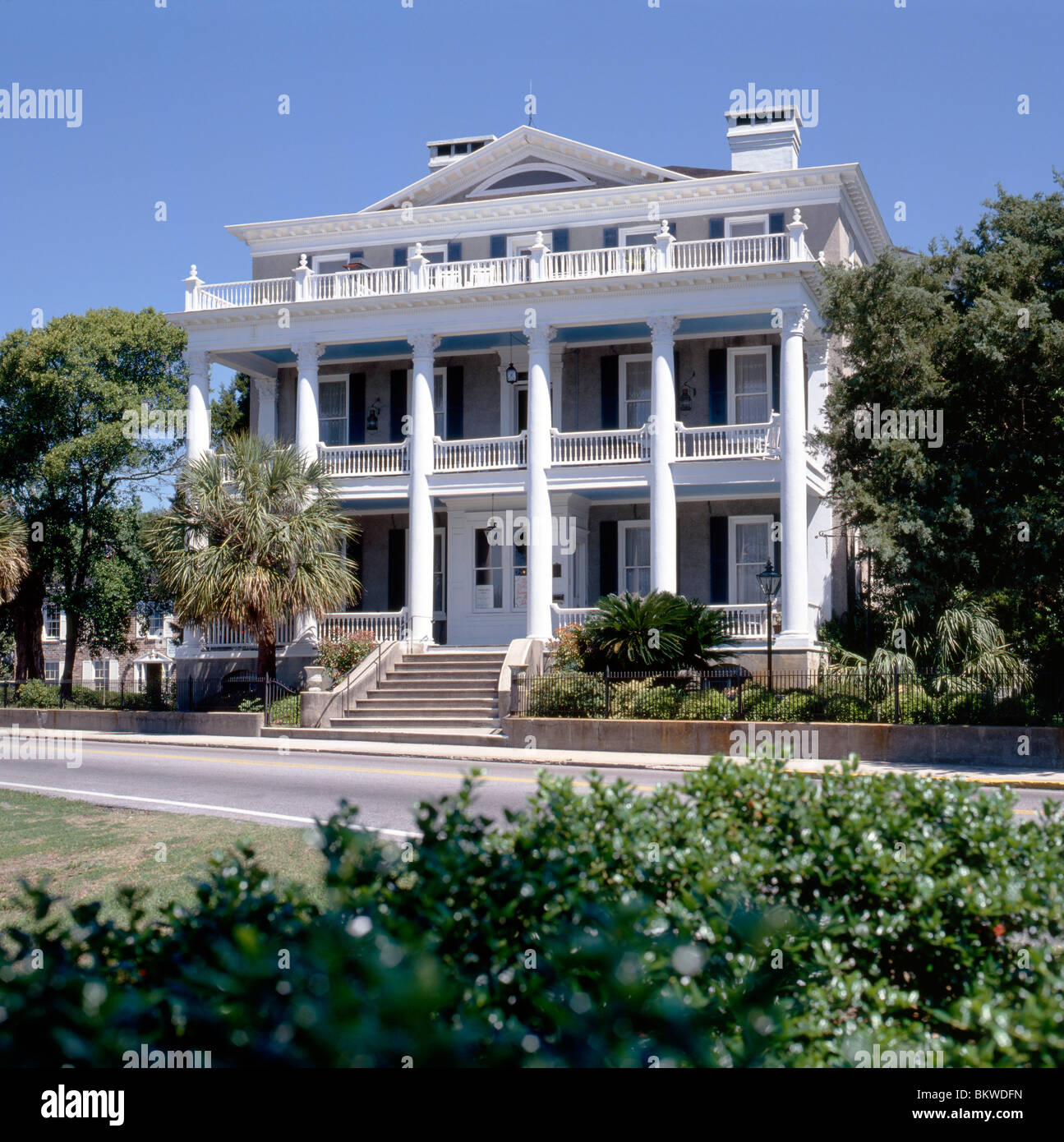 Vue extérieure de la maison, William Elliot, "l'ancrage", pré-révolutionnaire, Beaufort, Caroline du Sud, USA Banque D'Images