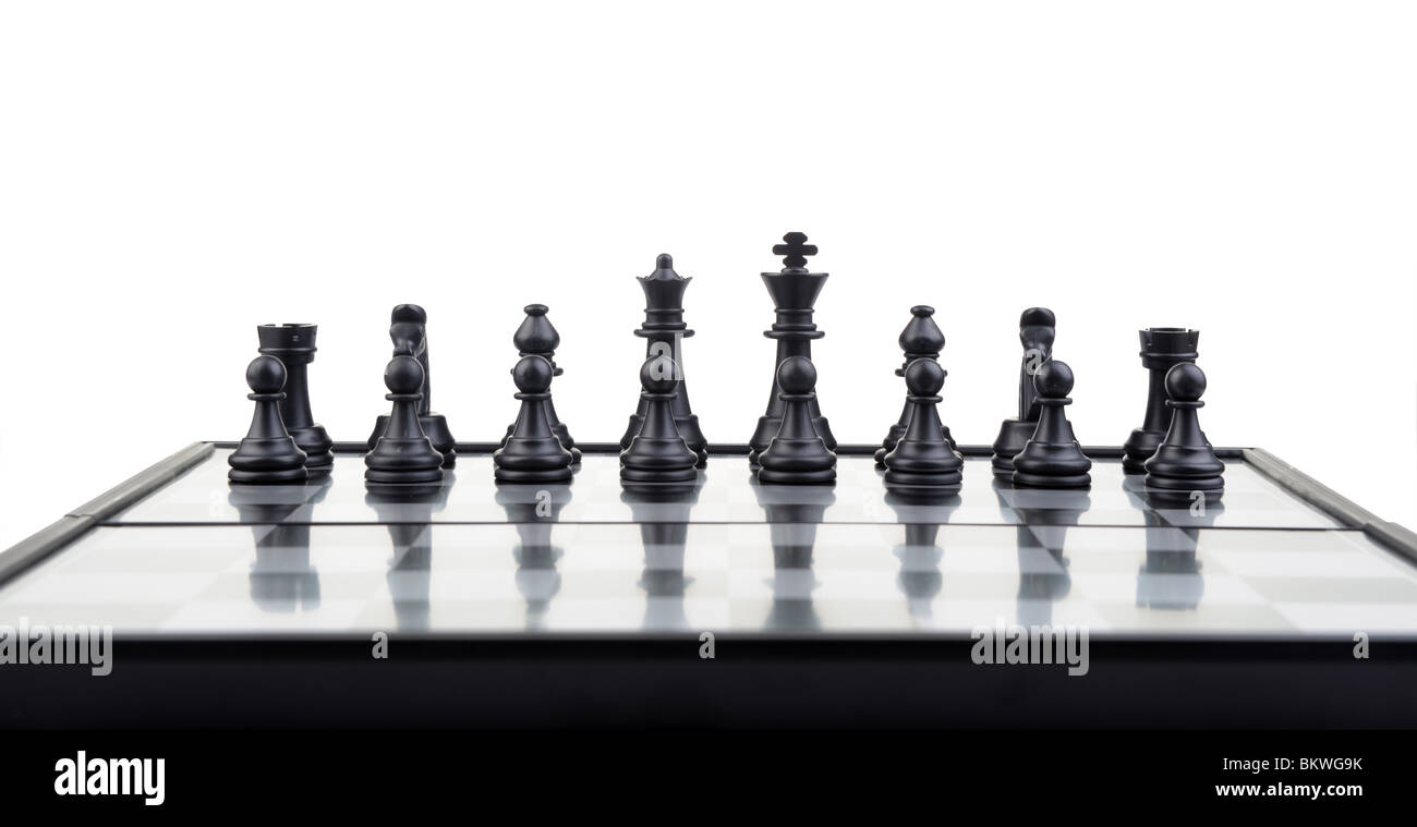 Les échecs. Jeu de logique de bureau.En perspective Banque D'Images