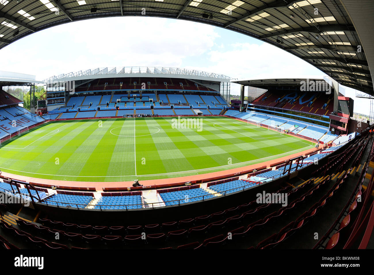 Vue à l'intérieur de Villa Park, Birmingham. Accueil de Aston Villa Football Club Banque D'Images