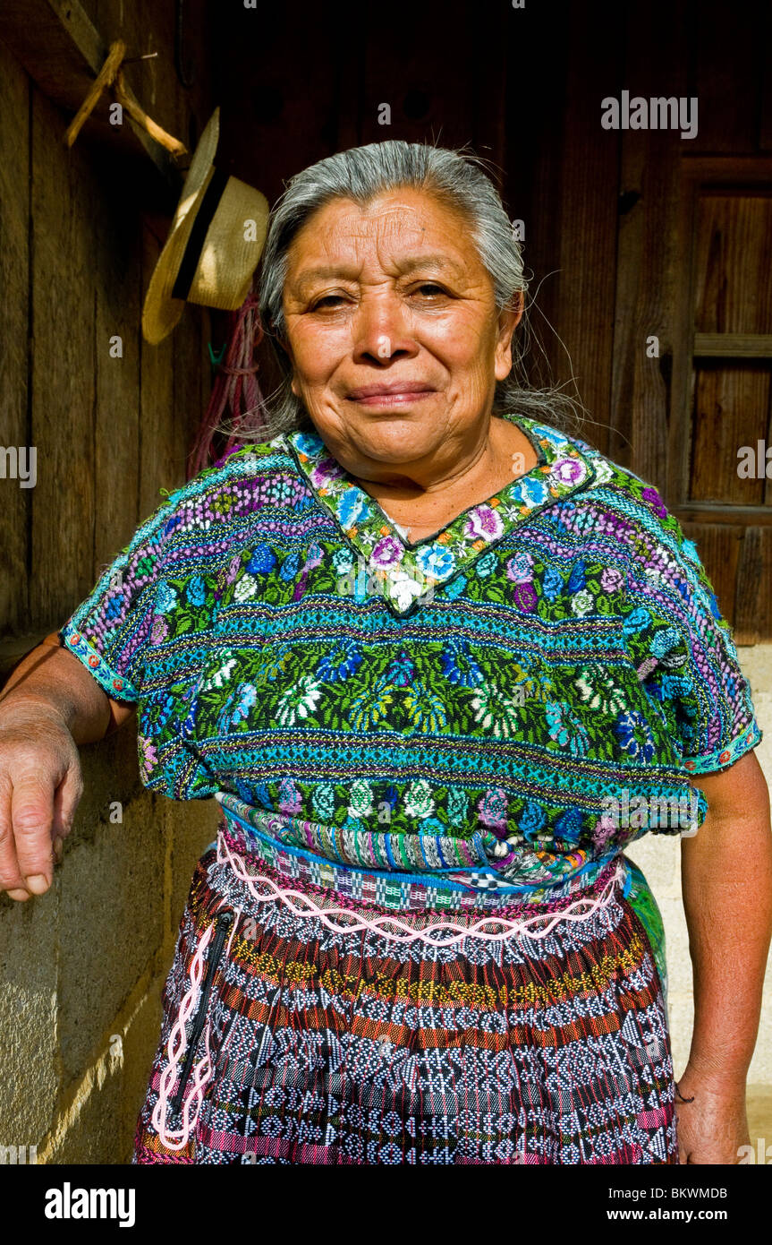 Une femme indigène maya au Guatemala Banque D'Images