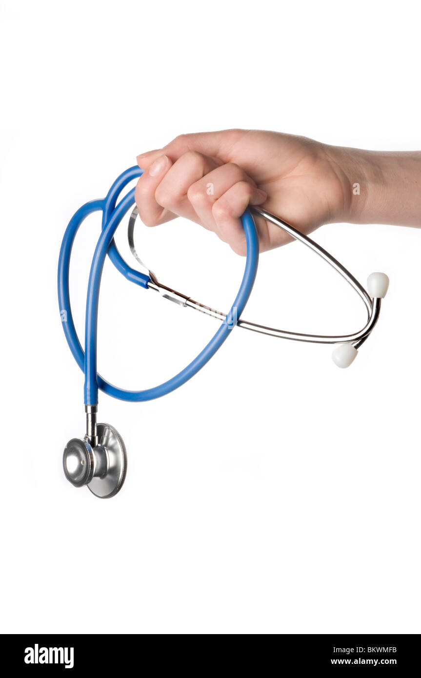 Hand holding stethoscope Banque D'Images