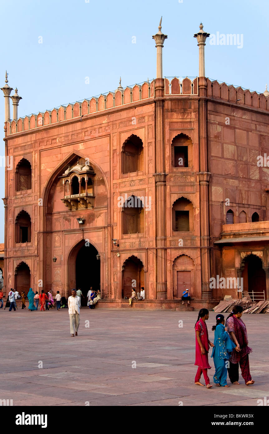 La mosquée Jama Masjid, New Delhi, Inde Banque D'Images