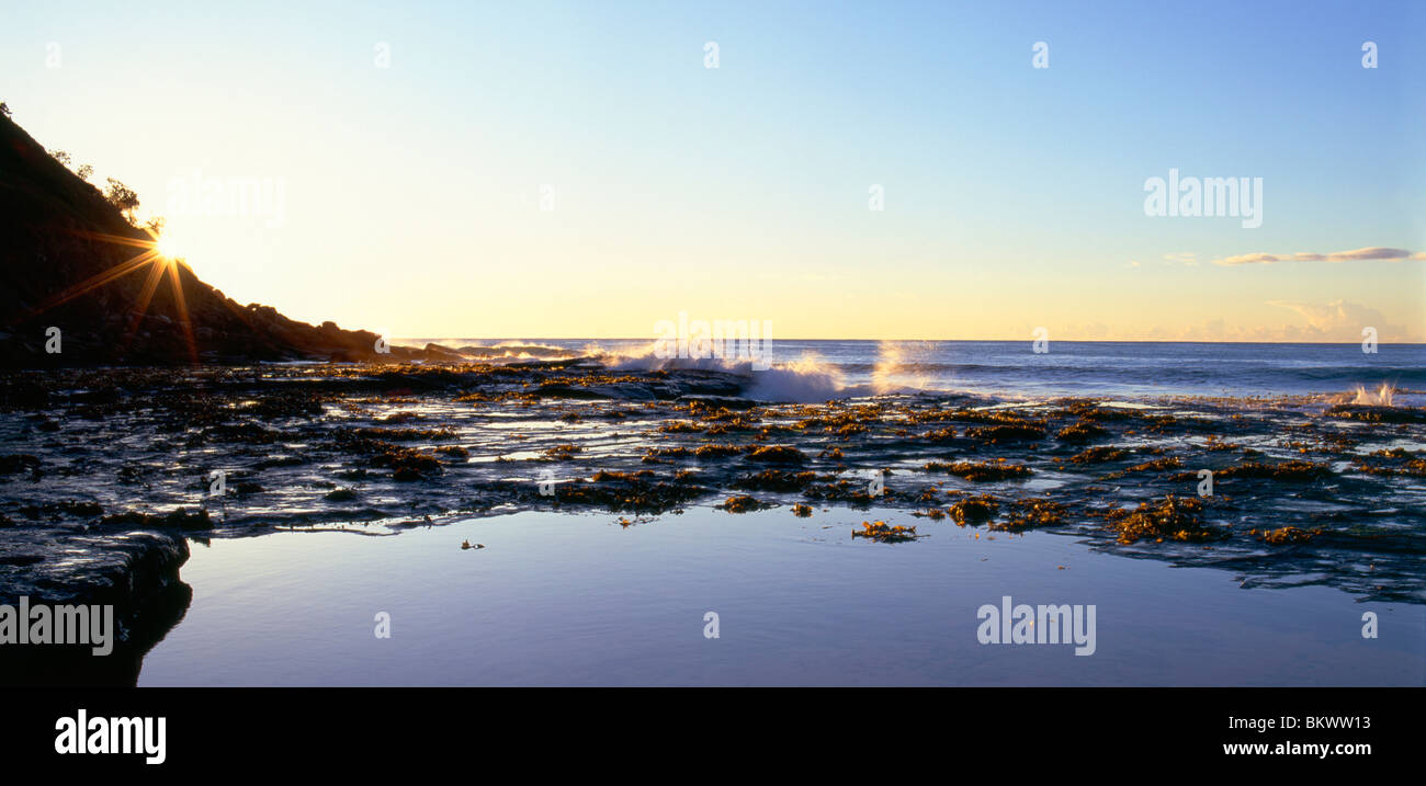 Lever du soleil à Bungan Beach, New South Wales, Australie Banque D'Images