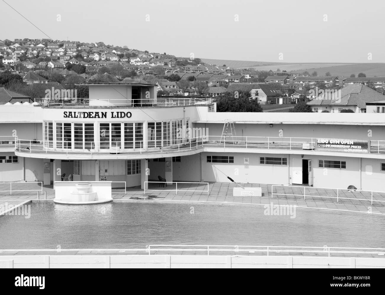 Saltdean Lido - architecture Art Déco près de Brighton Banque D'Images