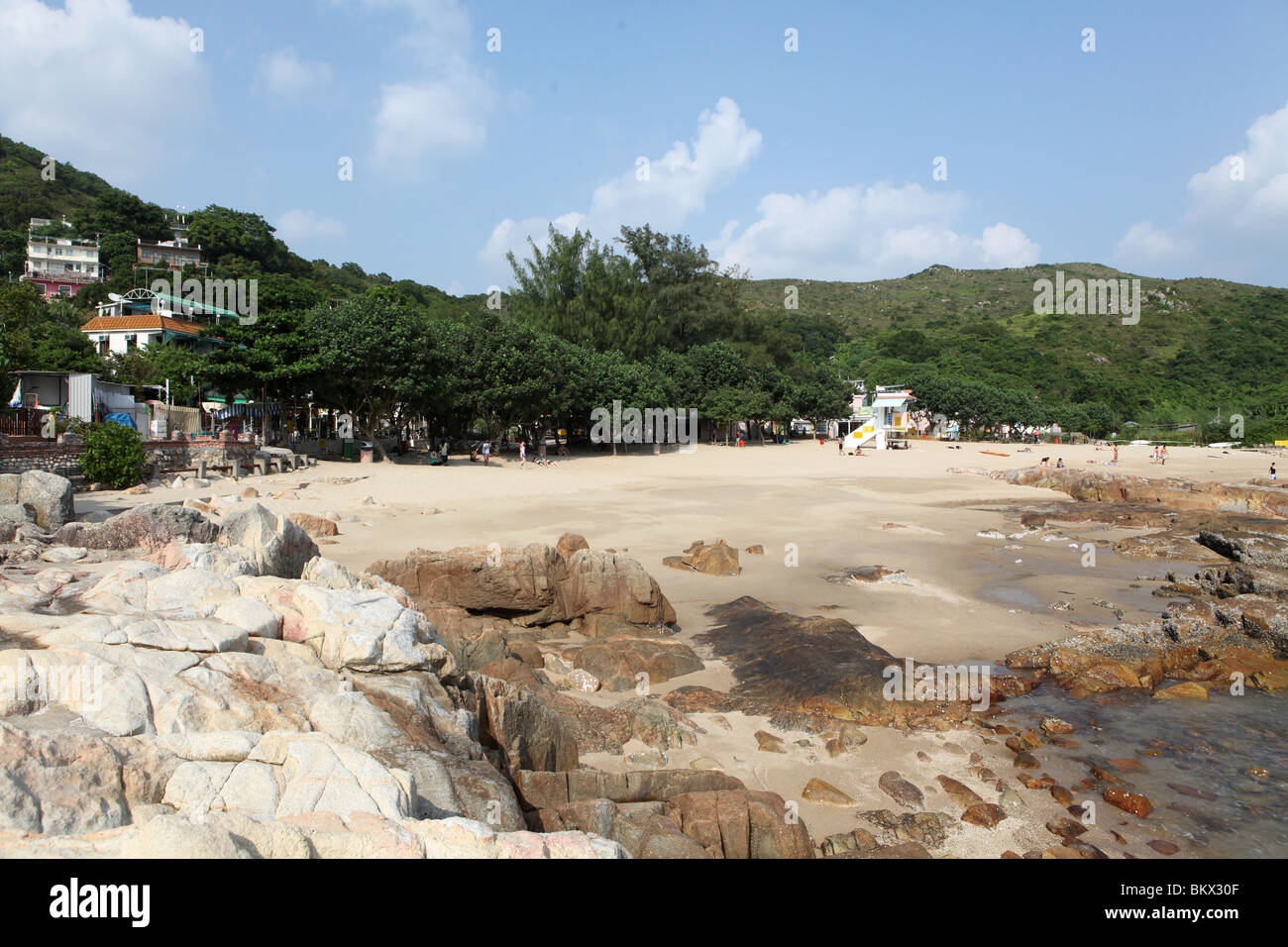 Tung Wan O beach, l'île de Lamma à Hong Kong, Chine. Banque D'Images