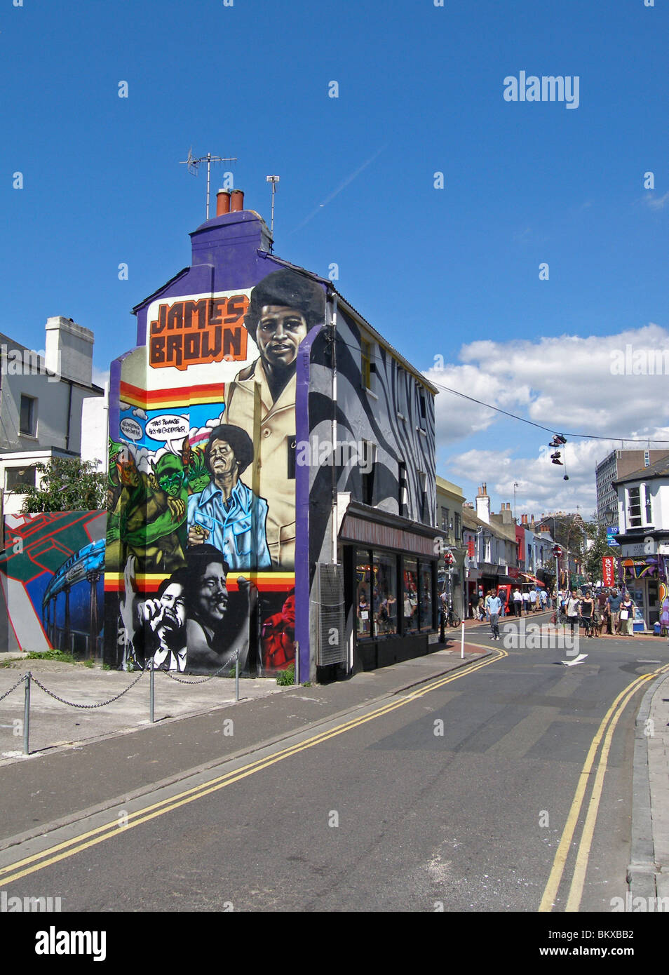 Graffiti Art et le district de North Laine de Brighton, East Sussex, Angleterre, Royaume-Uni, Grande Bretagne Banque D'Images