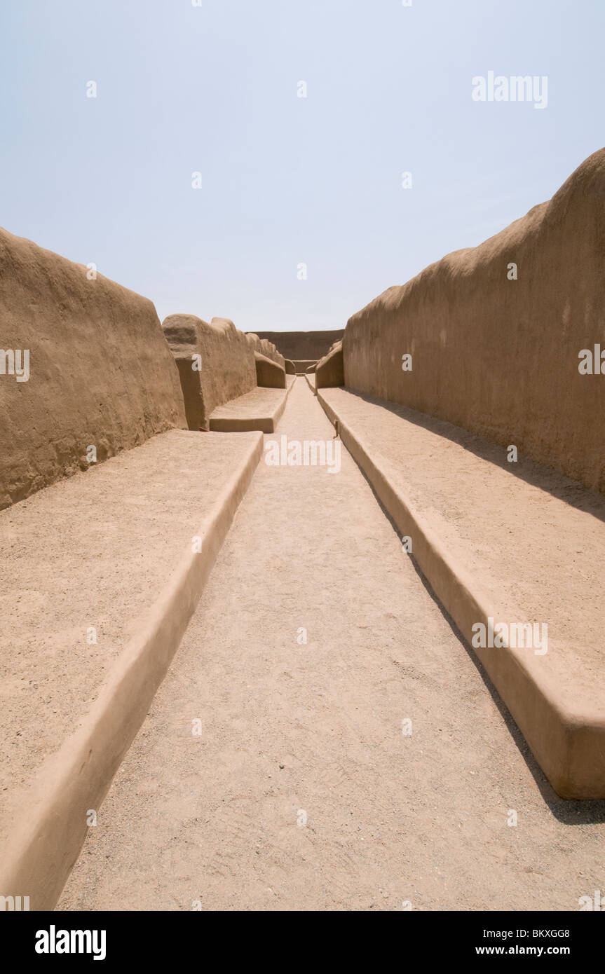 Chan Chan, l'ancienne capitale de l'empire Chimu, Pérou Banque D'Images