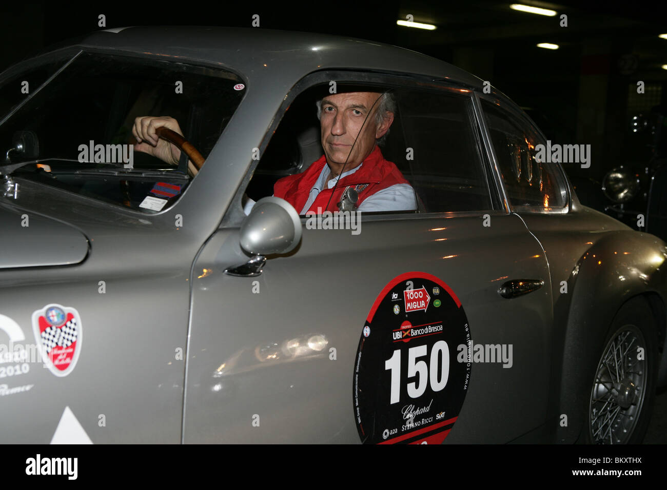 1000 miles Italie 2010. Alfa Romeo 1900 C gara 1952 Guarini M. Banque D'Images