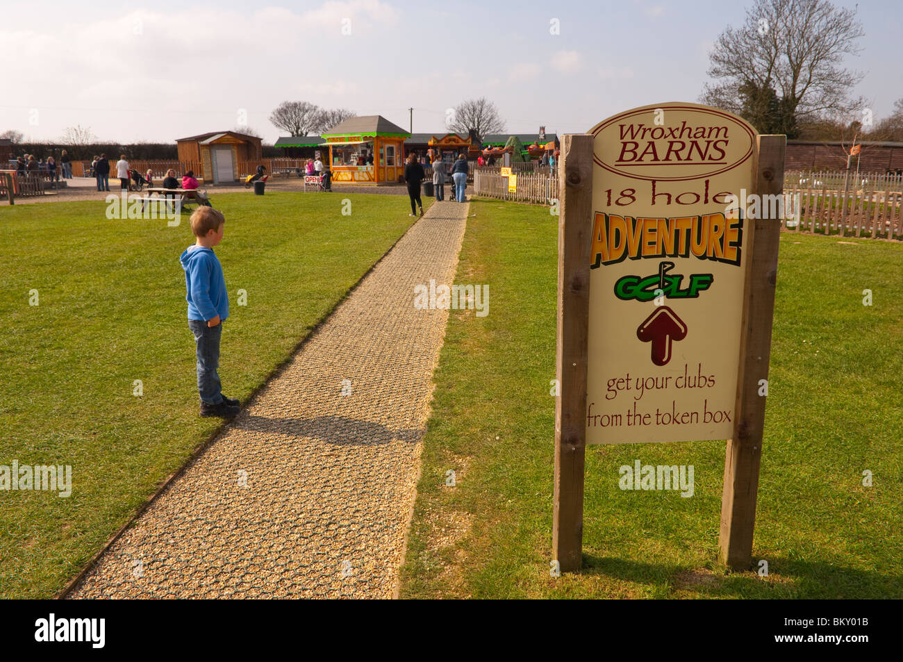 La fête foraine à Wroxham Barns craft centre dans Wroxham , Norfolk , Bretagne , France Banque D'Images