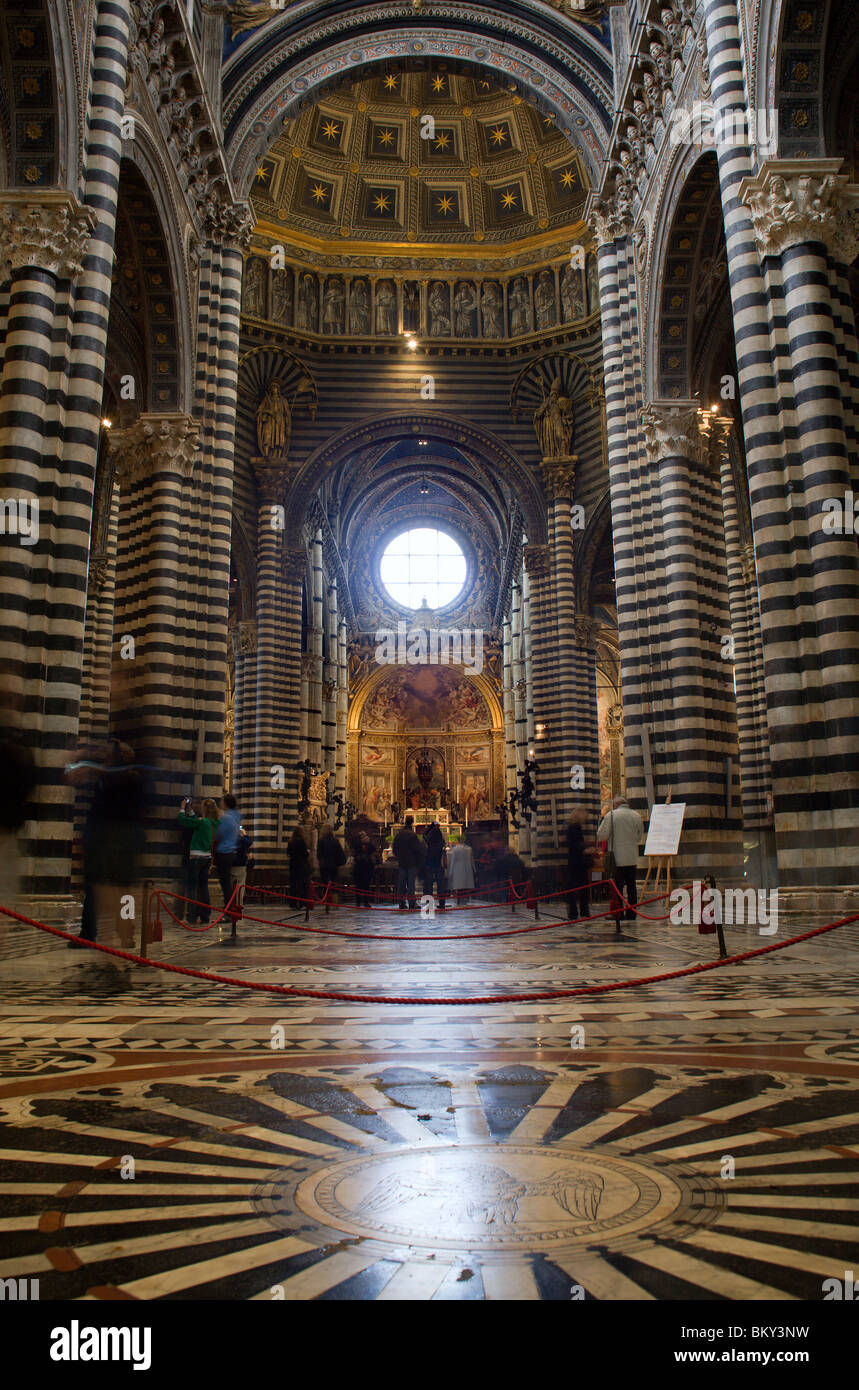 Siena - l'intérieur de cathédrale Santa Maria Assunta Banque D'Images