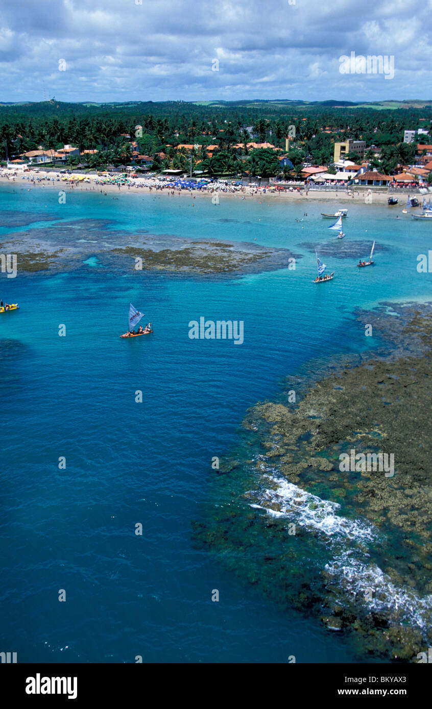 Jangadas, Porto de Galinhas, Pernambuco, Brésil Banque D'Images