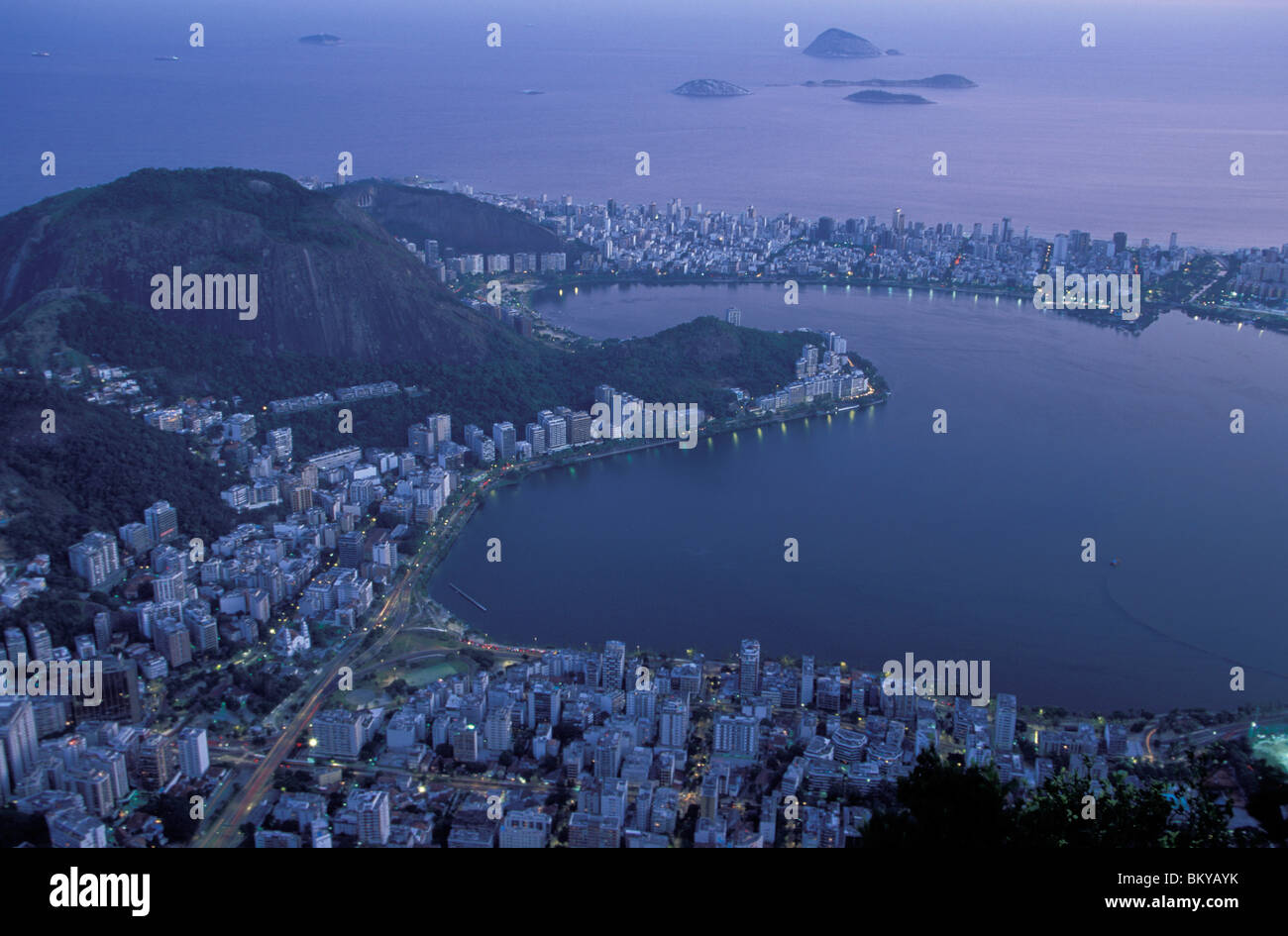 Lagoa Rodrigo de Freitas, Leblon, Rio de Janeiro, Brésil Banque D'Images