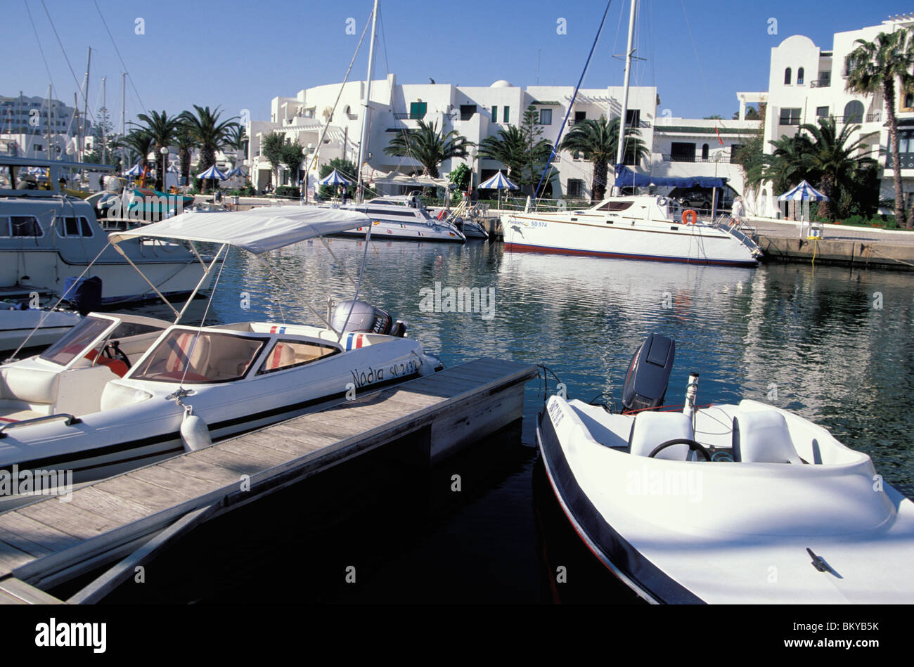 Yachthafen, Port El Kantaoui, Tunis Banque D'Images