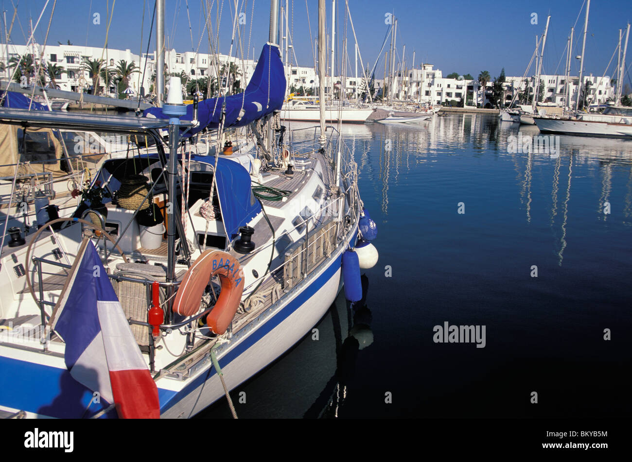 Yachthafen, Port El Kantaoui, Tunis Banque D'Images