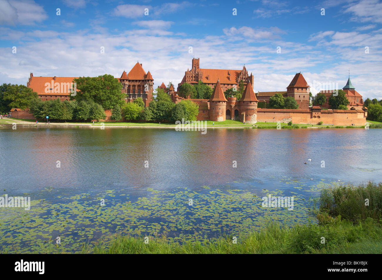 Sur le Nogat Malbork, l'Est de la Prusse, la Pologne, l'Europe Banque D'Images