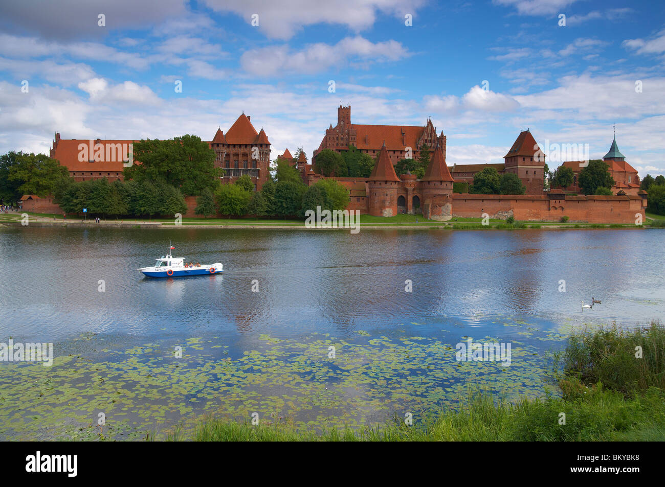 Sur le Nogat Malbork, l'Est de la Prusse, la Pologne, l'Europe Banque D'Images