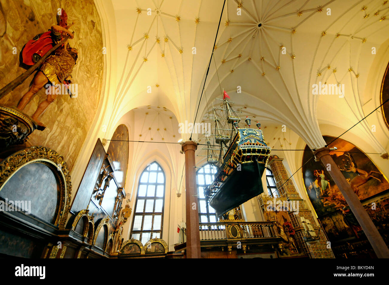 Hall de l'Artushof à long market, Gdansk, Pologne, Europe Banque D'Images