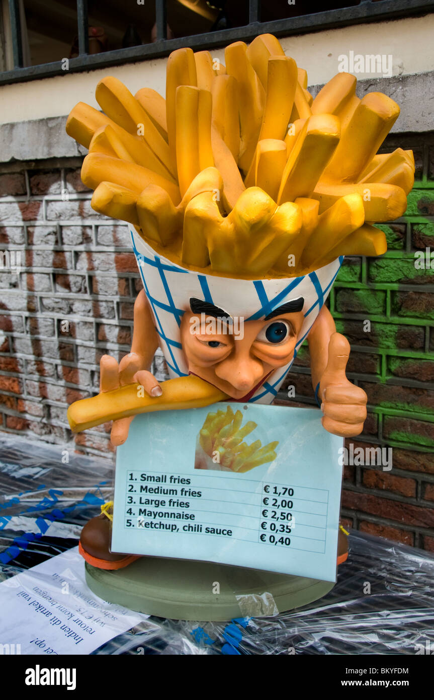Amsterdam Pays-Bas chips frites snack-bar City Banque D'Images