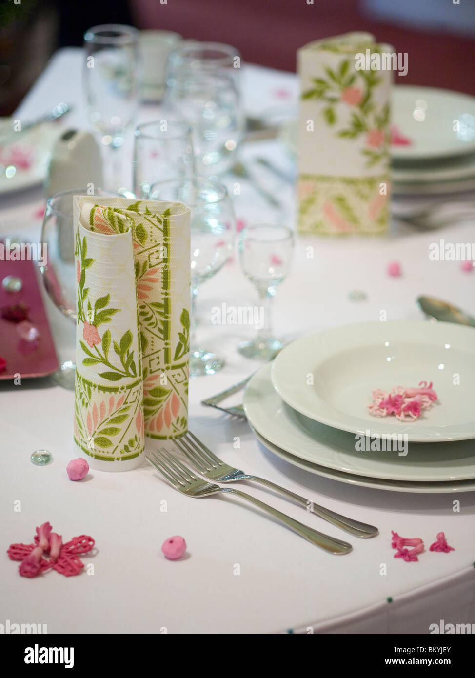 Table de dîner élégant Banque D'Images